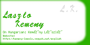 laszlo kemeny business card